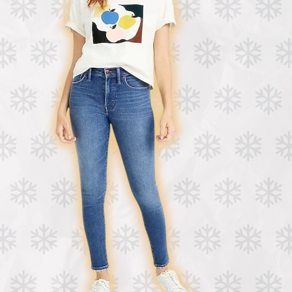 NWOT Madewell ‘9” High-Rise Skinny Jeans’ in “Pearson Wash” Size 26 - Picture 1 of 16